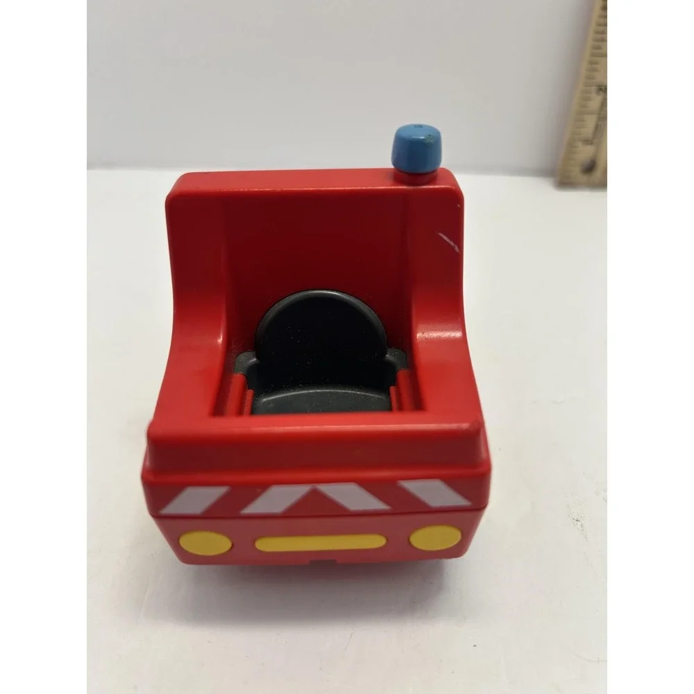 Vintage 1980 Playmobil Red Fire Truck Toy Small Plastic Vehicle No 5 Kids Play